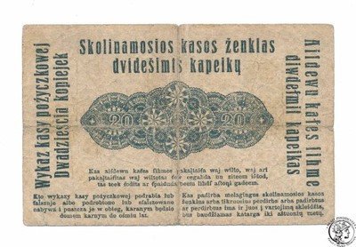 Banknot 20 kopiejek 1916 Poznań st.4