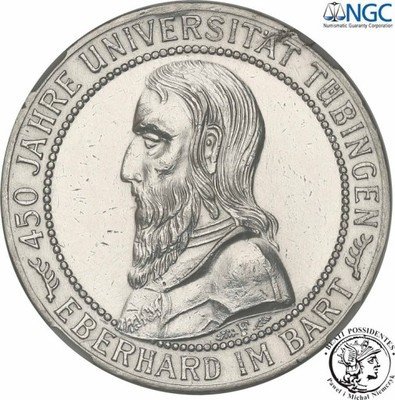 Niemcy Weimar 5 Marek 1927 F Uni Tubingen NGC AU