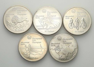 Kanada 10 dolarów 1976 Oly Montreal 5 szt st. 1