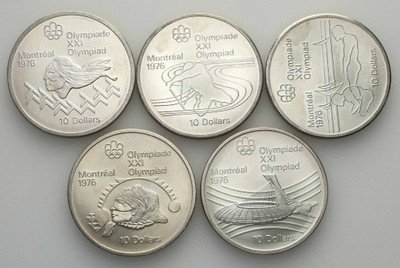 Kanada 10 dolarów 1976 Oly Montreal 5 szt st. 1