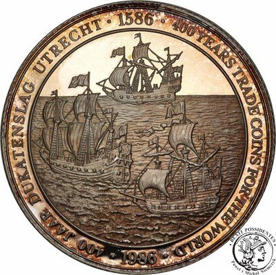 Holandia 5 Daalder 1986 5 uncji srebra st.L PIĘKNE