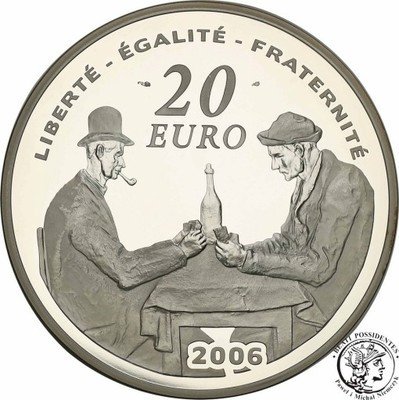 Francja 20 Euro 2006 Paul Cezanne 155,5 g Ag st.L