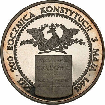 200 000 złotych 1991 Konstytucja st.L