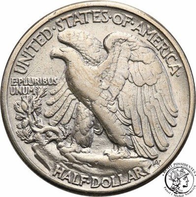 USA 1/2 dolara 1944 Philadelphia st.3+ SREBRO