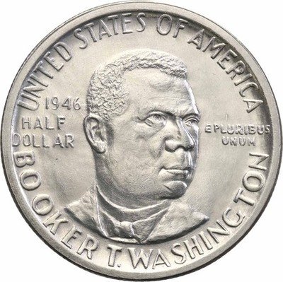 USA 1/2 dolara 1946 Booker Washington st.1 SREBRO