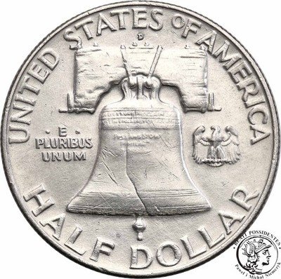 USA 1/2 dolara 1958 Franklin st.1 SREBRO