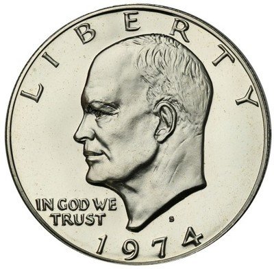 USA 1 dolar 1974 ''S'' San Francisco SREBRO st.L