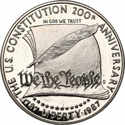 USA 1 dolar 1987 Konstytucja st.1 SREBRO