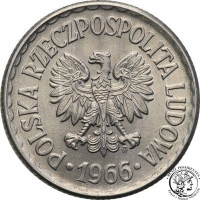 1 złoty 1966 aluminium st.1-