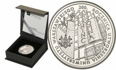 10 złotych 2016 Uniwersytet Warszawski st.L