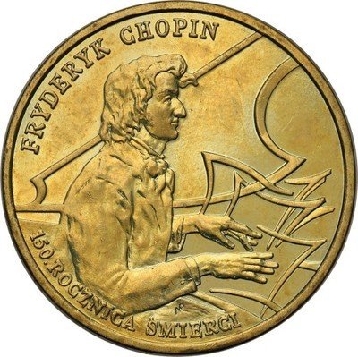 2 złote 1999 Chopin - Rocznica Śmierci st.1