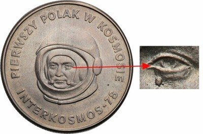 PRL destrukt 20 złotych 1988 kosmonauta płacze st1