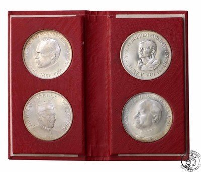 Polska Sławni Polacy medale lot 4 szt st. 1