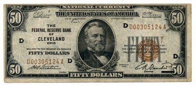 USA 50 dolarów 1929 Cleveland Brown Seal st. 3-