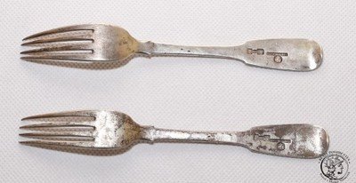 Rosja widelce (2 szt) SREBRO ''84'' 1895 r.