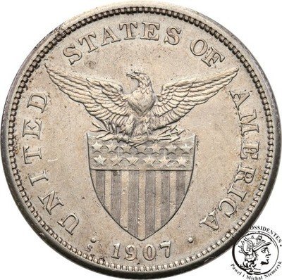 Filipiny 1 Peso 1907 st.3+