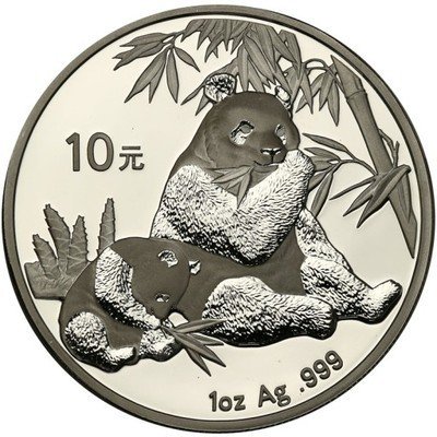 Chiny 10 Yuan Panda 2007 (uncja srebra) st.L