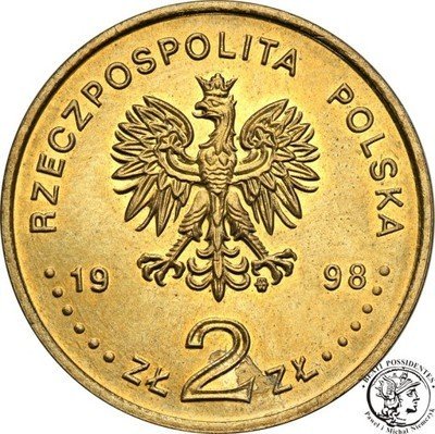 2 złote 1998 Zygmunt III Waza st. 1