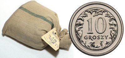 Parciak worek menniczy 10 groszy 1990 - 20 rulonów