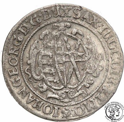 Niemcy Saksonia grosz 1637 SD st.3+
