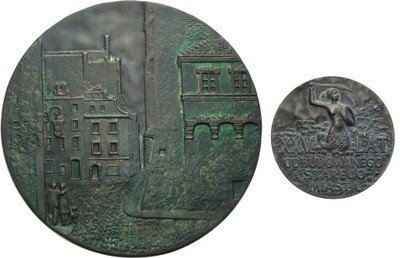 Plakieta J.Markiewicz Stare Miasto Warszawa rewers