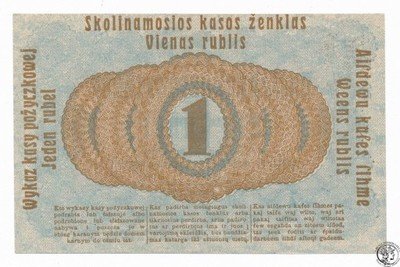 Banknot Poznań 1 rubel 1916 st.1 PIĘKNY UNC