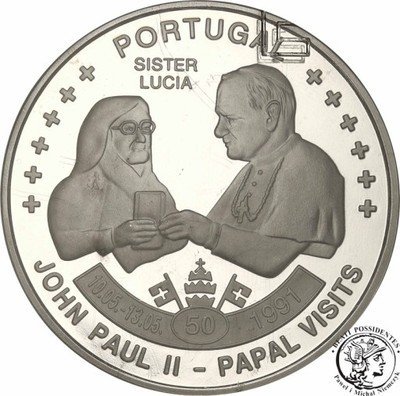 10 Franc 2007 Siostra Łucja i Jan Paweł II PR69