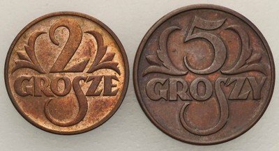 II RP 2 + 5 groszy 1938-1939 st.1/1-