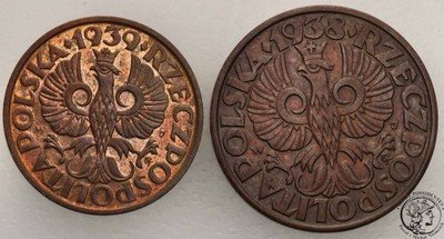 II RP 2 + 5 groszy 1938-1939 st.1/1-