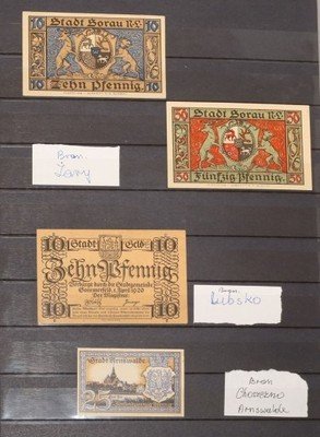 Śląsk notgeldy Żary Lubsko Choszczno Zasieki