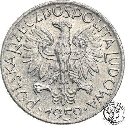5 złotych 1959 Rybak aluminium st.2