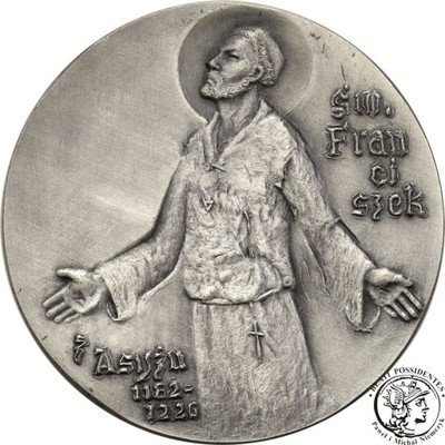Medal SREBRO św. Franciszek z Asyżu st.1