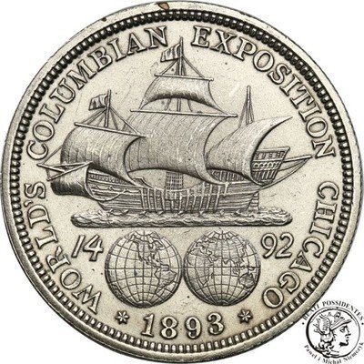 USA 1/2 dolara 1893 Kolumb wystawa Chicago st.2-