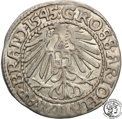 Śląsk Jan Kostrzyński grosz 1545 st.2-