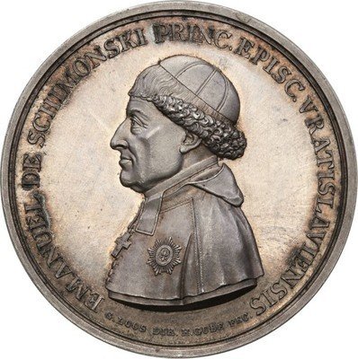 Śląsk Wrocław - bisk. medal 1825 SREBRO st.1-