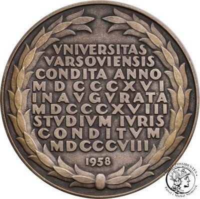 Polska PRL Medal 1958 Uniwersytet Warszawski
