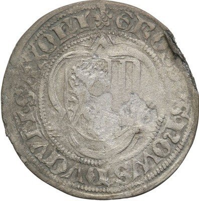 Niemcy Saksonia grosz (koniec XV w.) st.3-