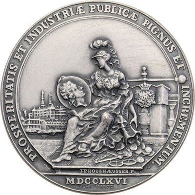 Medal 200 lat Mennicy 1966 brąz srebrzony st.1