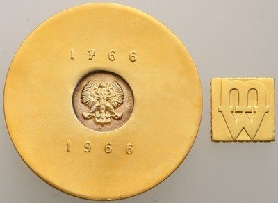Medal 200 lat Mennicy 1966 dwuelementowy st.1