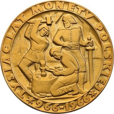 Polska medal 1000 lat monety 1966 st.1