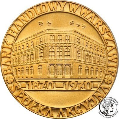 Polska medal 100 lat Banku Handlowego 1966 st.1