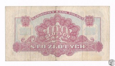 Banknot 100 złotych 1944 OBOWIĄZKOWE st.3+