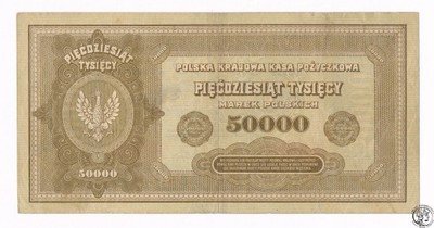 Banknot 50000 marek polskich 1922 st. 2