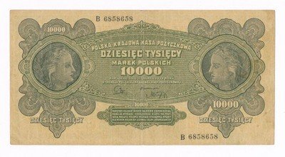 Banknot 10000 marek polskich 1922 seria B st.2