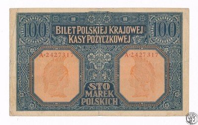 100 marek polskich 1916 ...Generał st.4