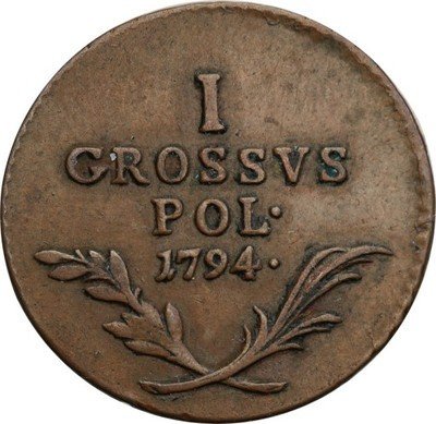 Polska 1 grosz 1794 dla Galicji st.3+