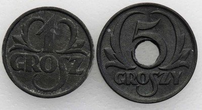 Gen Gub. 1 grosz + 5 groszy 1939 st.1