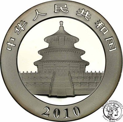 Chiny 10 Yuanów 2010 uncja czystego srebra st.1