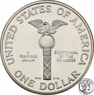 USA 1 dolar 1989 200 lat Kongresu st.L