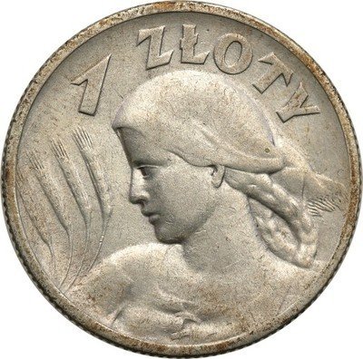 II RP 1 złoty 1925 kobieta z kłosami st.3+